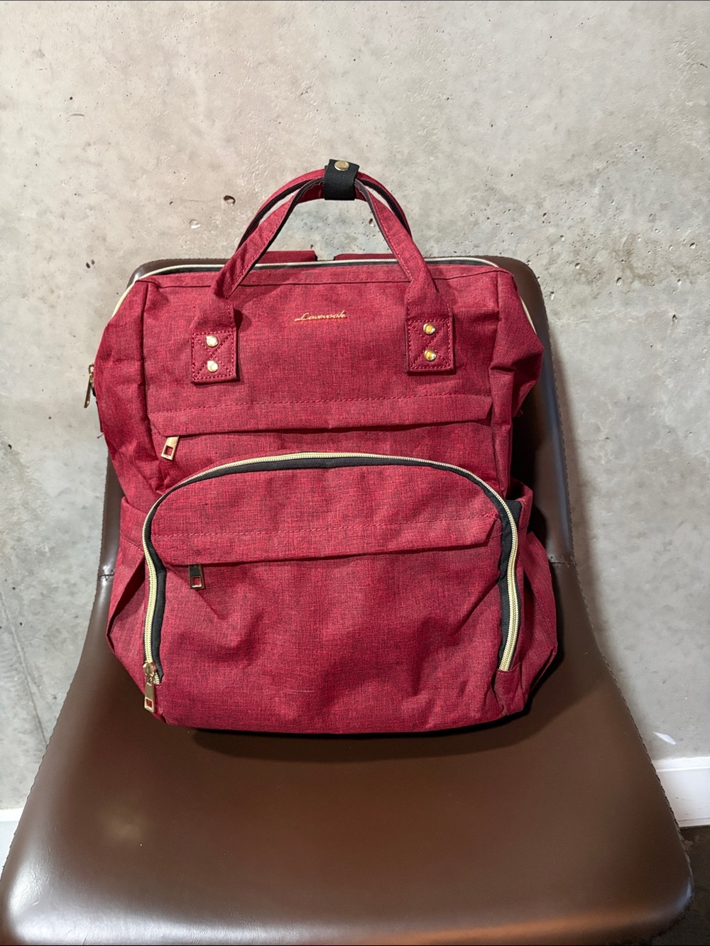 LOVEVOOK wine Red Convertible Women's Backpack Tote